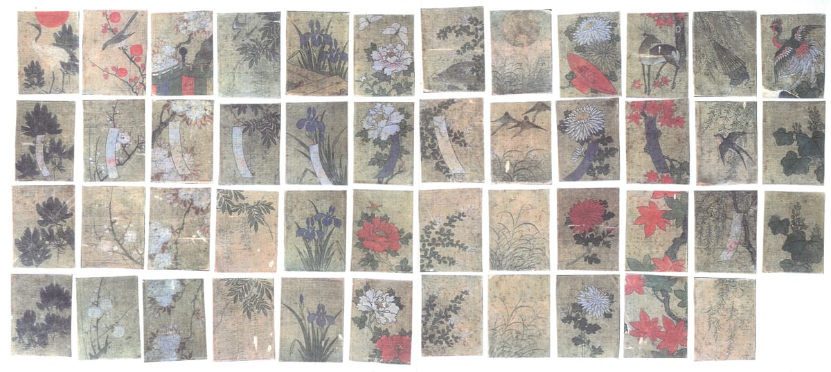 Hand-painted hanafuda, mid-Edo period (18th century), Miike Karuta and History Museum